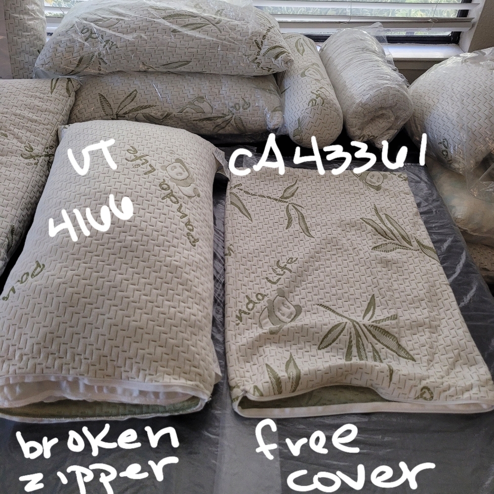 Bamboo #319 Pillow UT-4166 / CA-43361 Full Zip Pillowcase with Leaves Costco - Picture 3 of 14